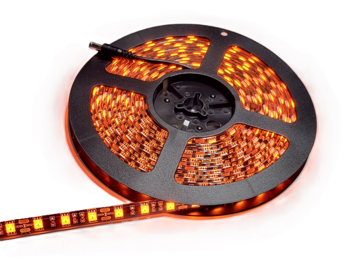 LED Flexible Strip Light 5050 SMD reel Orange 5M Waterproof string tape lamp 12V 