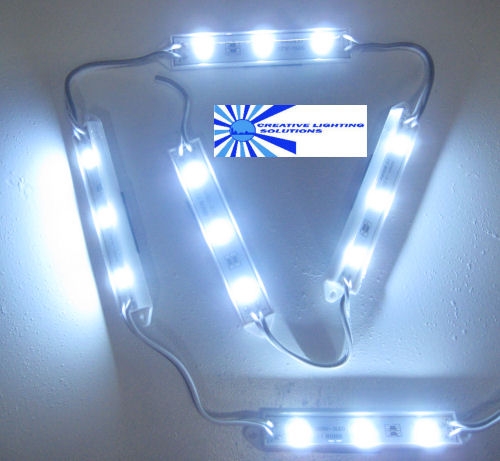 New 3 WHITE LED MODULE-KPL 100PCS/39FT 5cm 12V DC SS Light Korea 